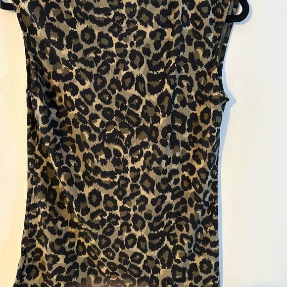 Michael Kors Leopard Print Cowl Neck Top - Picture 4 of 4